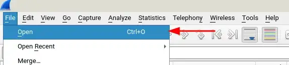 باز کردن فایل pcap